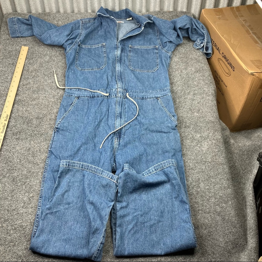 Levi's Roomy In My Feels Denim Jeans Jumpsuit Coveralls Overalls size medium